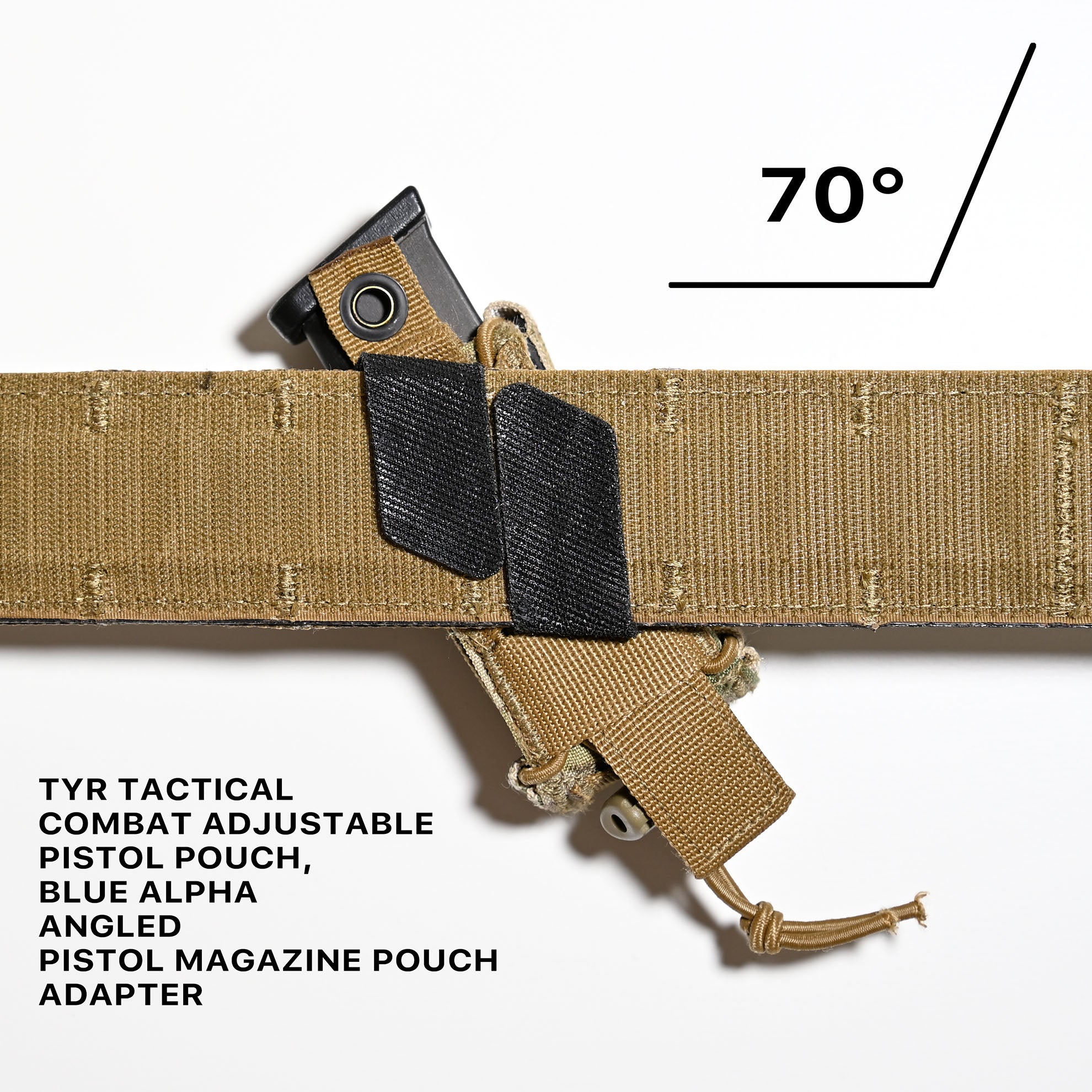 BLUE ALPHA ANGLED PISTOL MAGAZINE POUCH ADAPTER – geartles