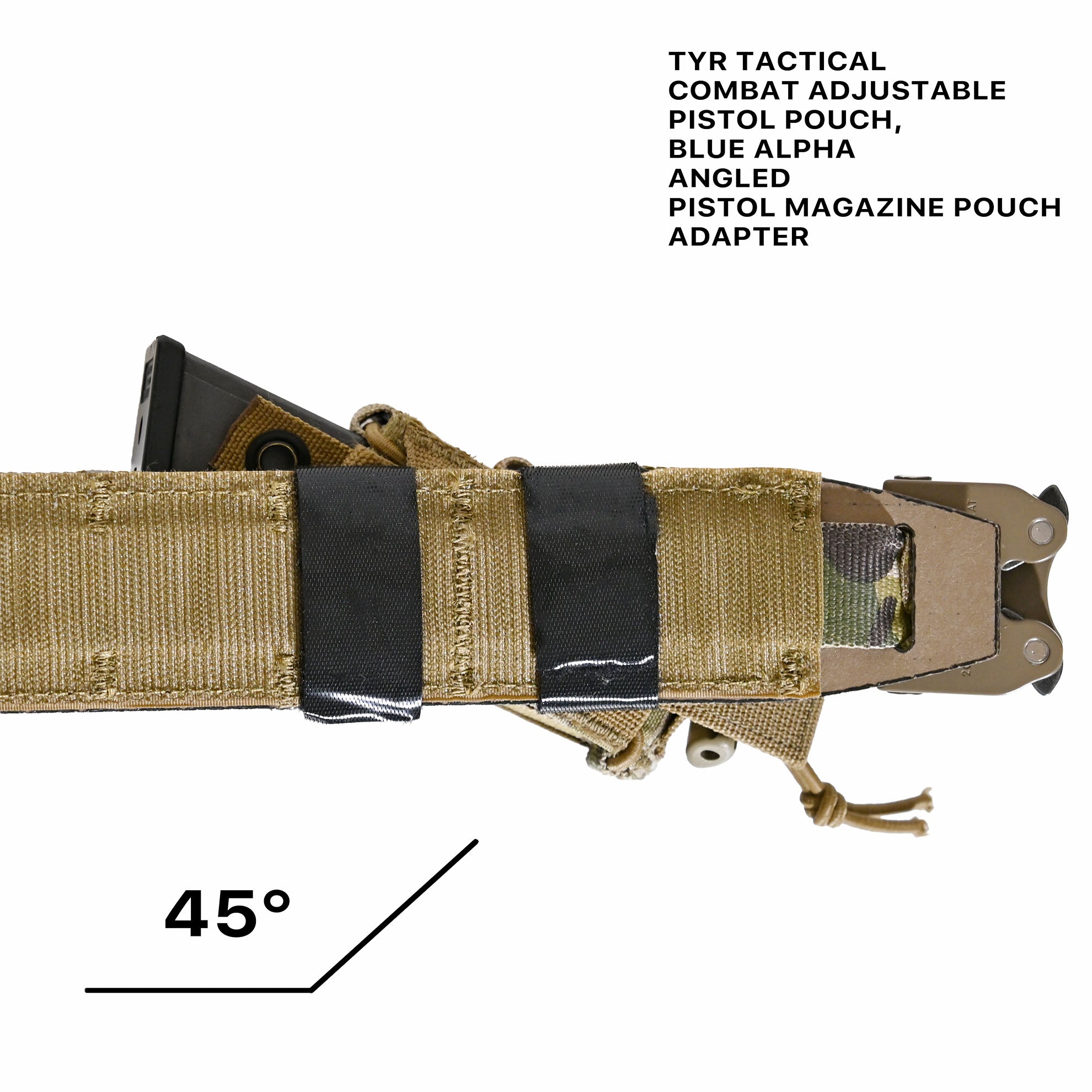 BLUE ALPHA ANGLED PISTOL MAGAZINE POUCH ADAPTER