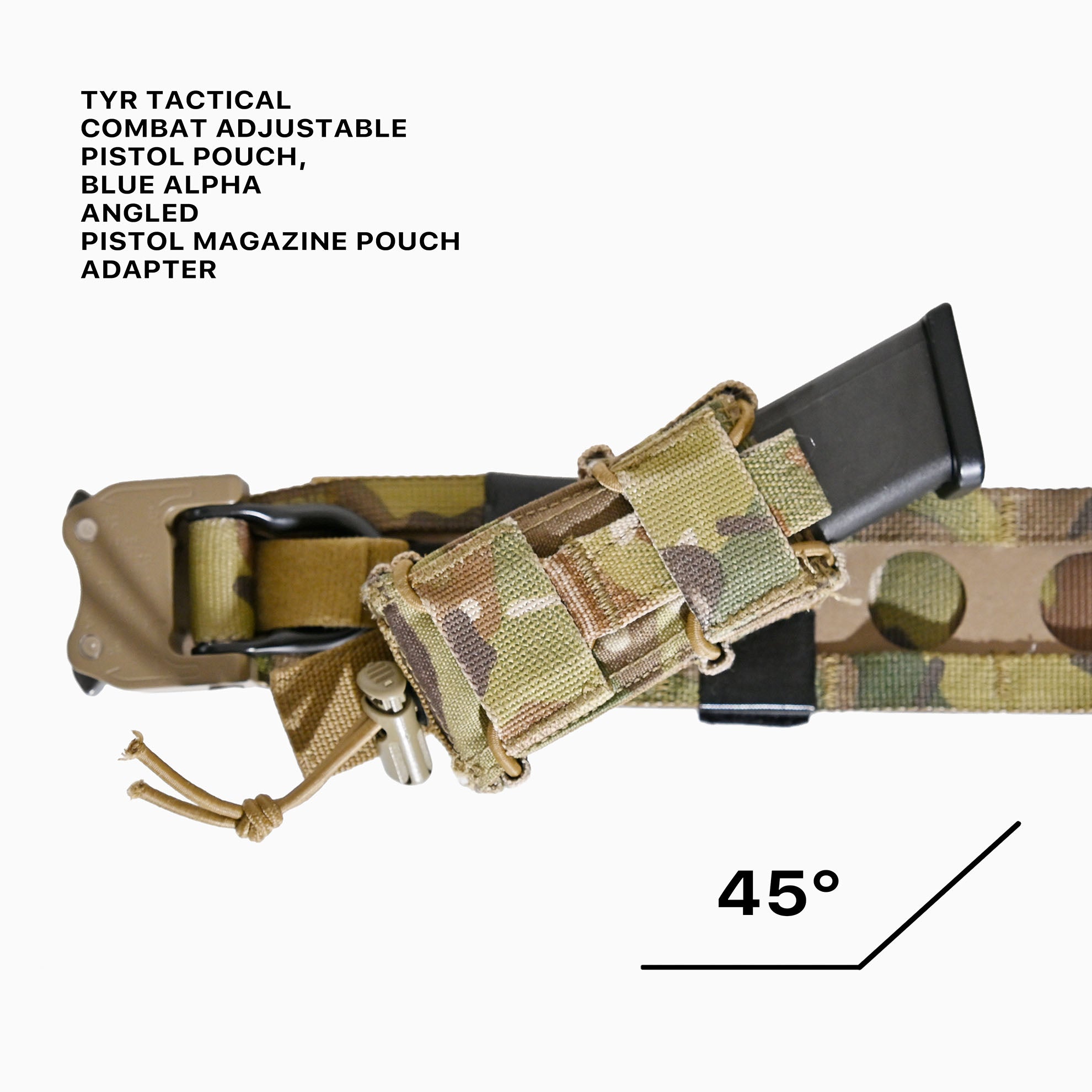 BLUE ALPHA ANGLED PISTOL MAGAZINE POUCH ADAPTER – geartles