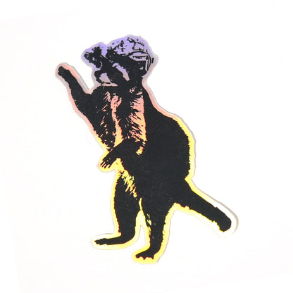 One 7 Six Holographic Raccoon Sticker